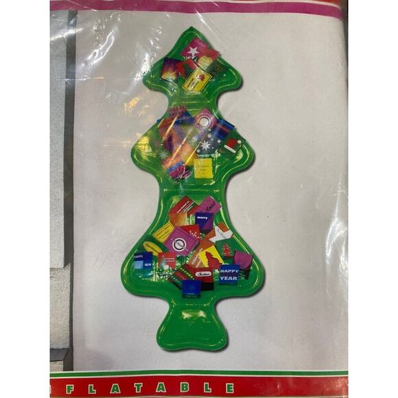 New Inflatable Christmas Tree Card Holder 5’ Foot 10” Inch Faux Budget Tree - Picture 1 of 5